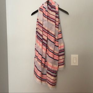 Gap Bright Striped Fringe Scarf
